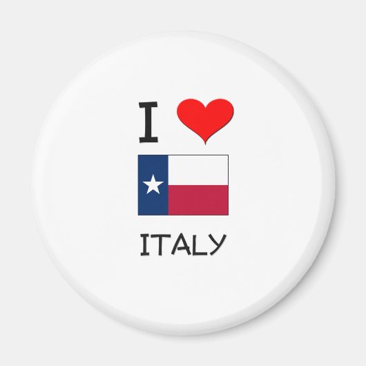 Aimant I Love Italie Texas (Devant)