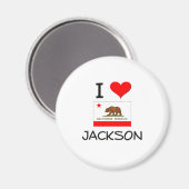 Aimant I Love JACKSON California (Recto/Verso)