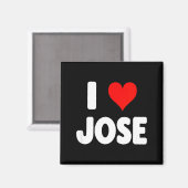 Aimant I Love Jose - Heart  (Recto/Verso)