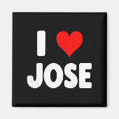 Aimant I Love Jose - Heart (Devant)