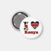Aimant I love Kenya (Recto/Verso)