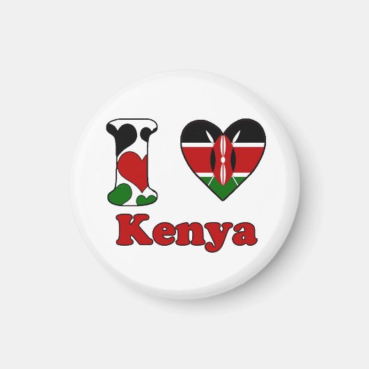 Aimant I love Kenya (Devant)