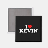 Aimant I Love Kevin - Heart Long Sleeve  (Recto/Verso)