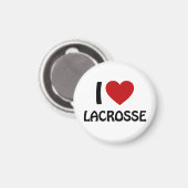Aimant I love Lacrosse (Recto/Verso)