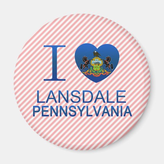 Aimant I Love Lansdale, PA (Devant)