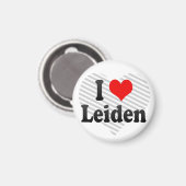Aimant I Love Leiden, Pays-Bas (Recto/Verso)