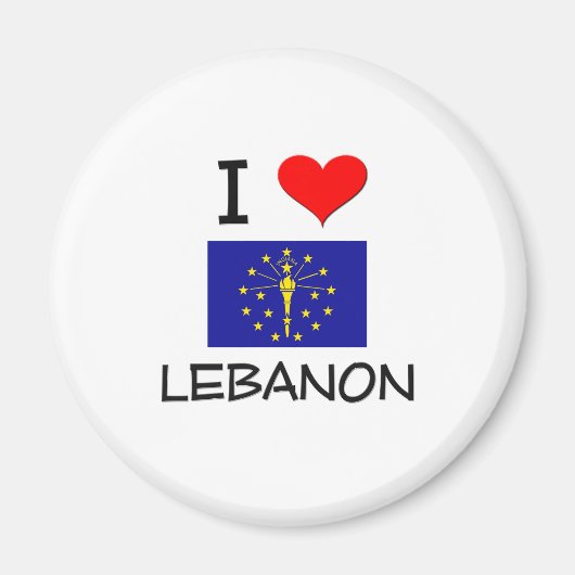 Aimant I Love LIBANON Indiana (Devant)