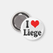Aimant I Love Liege, Belgique (Recto/Verso)