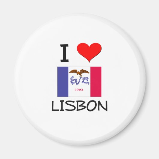 Aimant I Love LISBON Iowa (Devant)