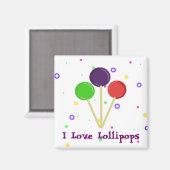 Aimant I Love Lollipops (Recto/Verso)