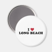 Aimant I Love Long Beach California (Recto/Verso)