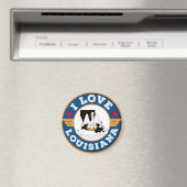 Aimant I Love Louisiana State Flag and Map (In Situ (Lave-vaisselle))