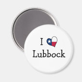 Aimant I Love Lubbock Texas (Recto/Verso)