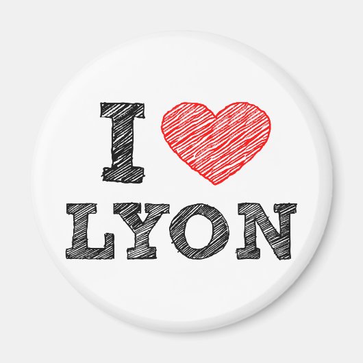 Aimant I Love Lyon (Devant)