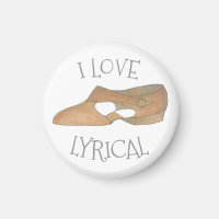I Love Lyrical Tan Modern Dance Enseignant Chaussu