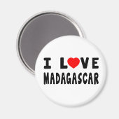 Aimant I Love Madagascar (Recto/Verso)