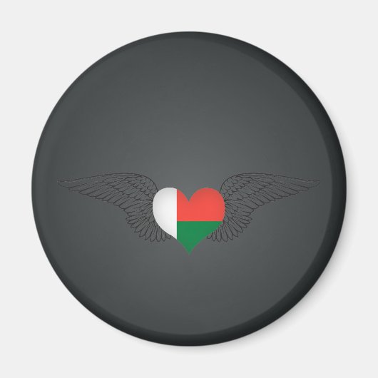 Aimant I Love Madagascar - ailes (Devant)
