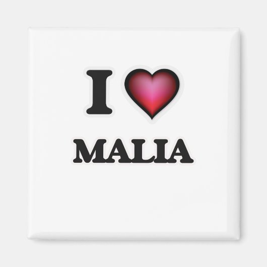 Aimant I Love Malia (Devant)