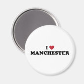 Aimant I Love Manchester New Hampshire (Recto/Verso)