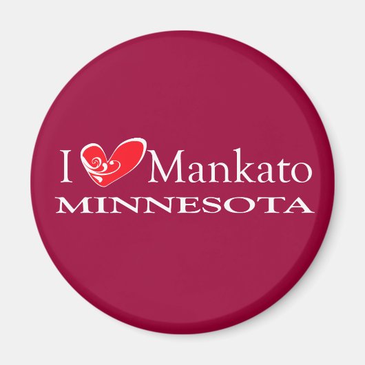 Aimant I Love Mankato Minnesota (Devant)
