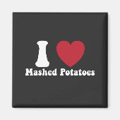 Aimant I Love Mashed Potatoes Thanksgiving Diner Cadeau (Devant)