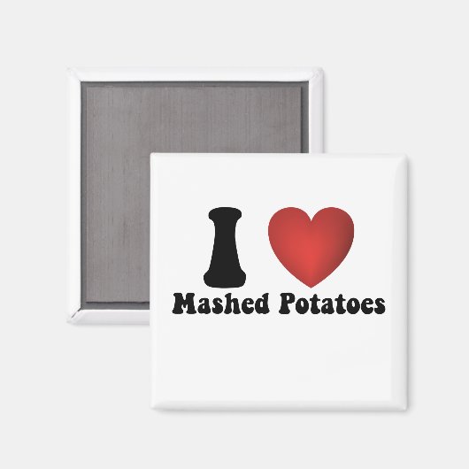 Aimant I Love Mashed Potatoes Thanksgiving Diner Cadeau (Recto/Verso)