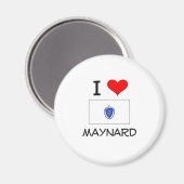 Aimant I Love Maynard Massachusetts (Recto/Verso)