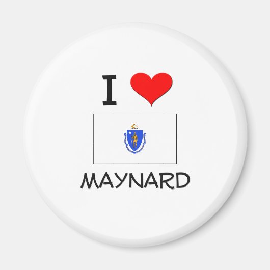 Aimant I Love Maynard Massachusetts (Devant)