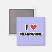 Aimant I Love Melbourne (Recto/Verso)