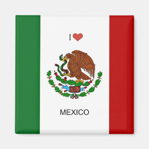 Aimant I Love Mexico, Drapeau du Mexique