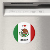 Aimant I Love Mexico, drapeau mexicain, (In Situ (Lave-vaisselle))