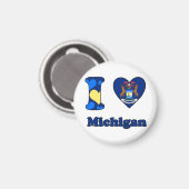 Aimant I love Michigan (Recto/Verso)