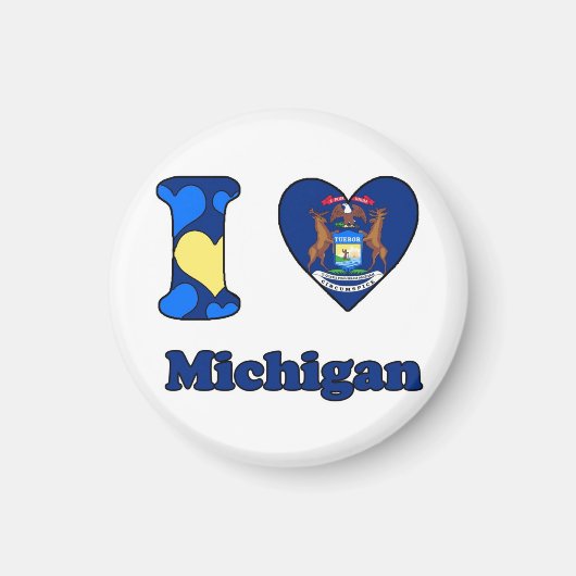 Aimant I love Michigan (Devant)