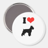 Aimant I Love Miniature Schnauzers (Recto/Verso)