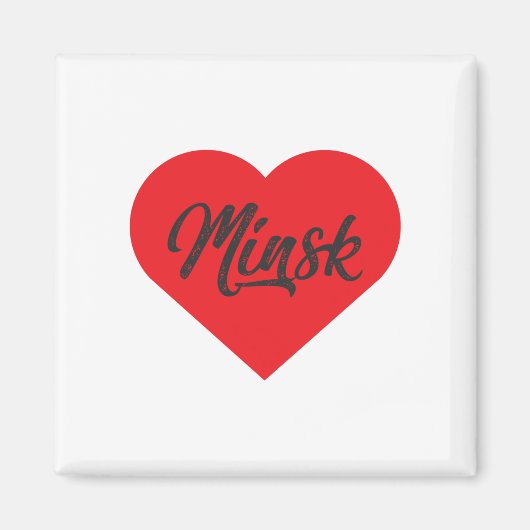 Aimant I Love Minsk - Biélorussie (Devant)