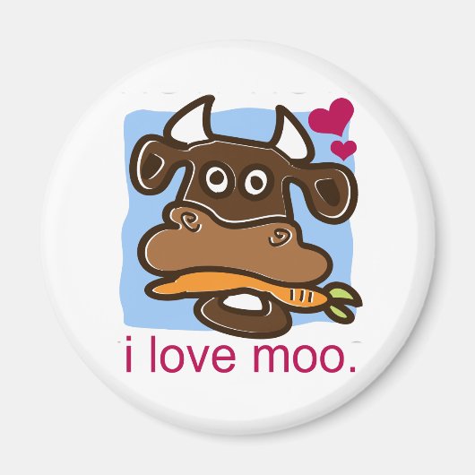 Aimant I Love Moo (Devant)