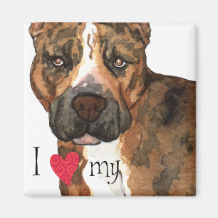 Aimant I Love my American Staffordshire Terrier