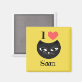 Aimant I love my cat (Recto/Verso)