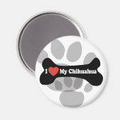 Aimant I Love My Chihuahua - Chien Bone (Recto/Verso)