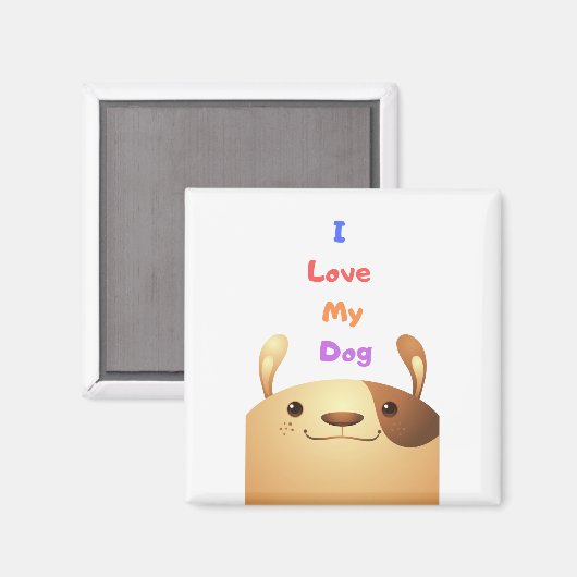 Aimant I Love My Dog - c (Recto/Verso)