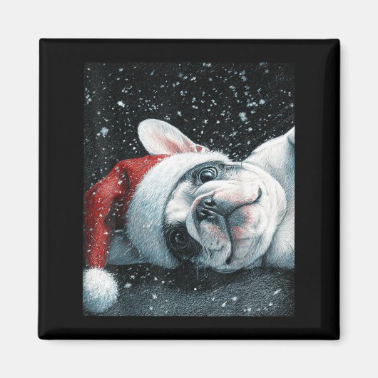 Aimant I Love My French Bulldog Christmas Cute  (Devant)