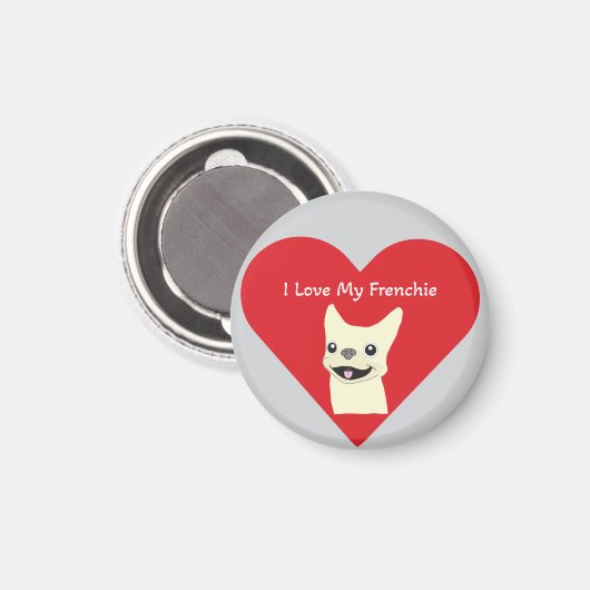 Aimant I love my Frenchie, Lavender (Recto/Verso)