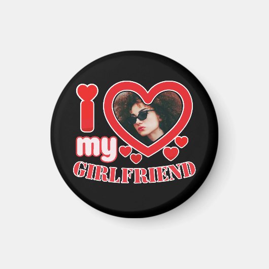 Aimant I Love My Girlfriend Personnalisé (Devant)