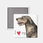 Aimant I Love my Irish Wolfhound (Recto/Verso)