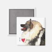 Aimant I Love my Keeshond (Recto/Verso)