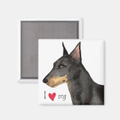 Aimant I Love my Manchester Terrier (Recto/Verso)
