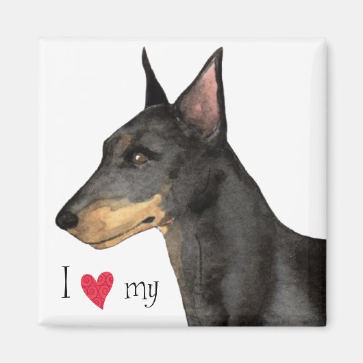 Aimant I Love my Manchester Terrier (Devant)