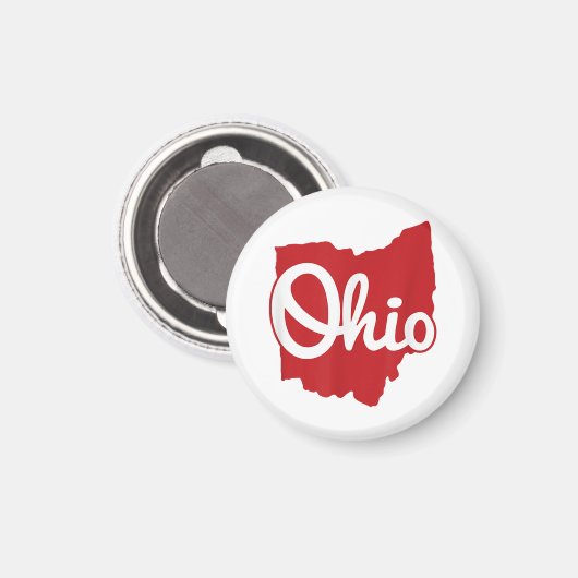 Aimant I love My Ohio Home Script Ohio (Recto/Verso)
