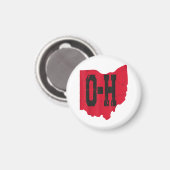 Aimant I Love My Ohio Home Script Ohio Buckeye State (Recto/Verso)