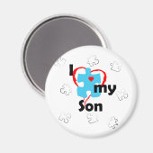 Aimant I Love My Son - Autisme (Recto/Verso)